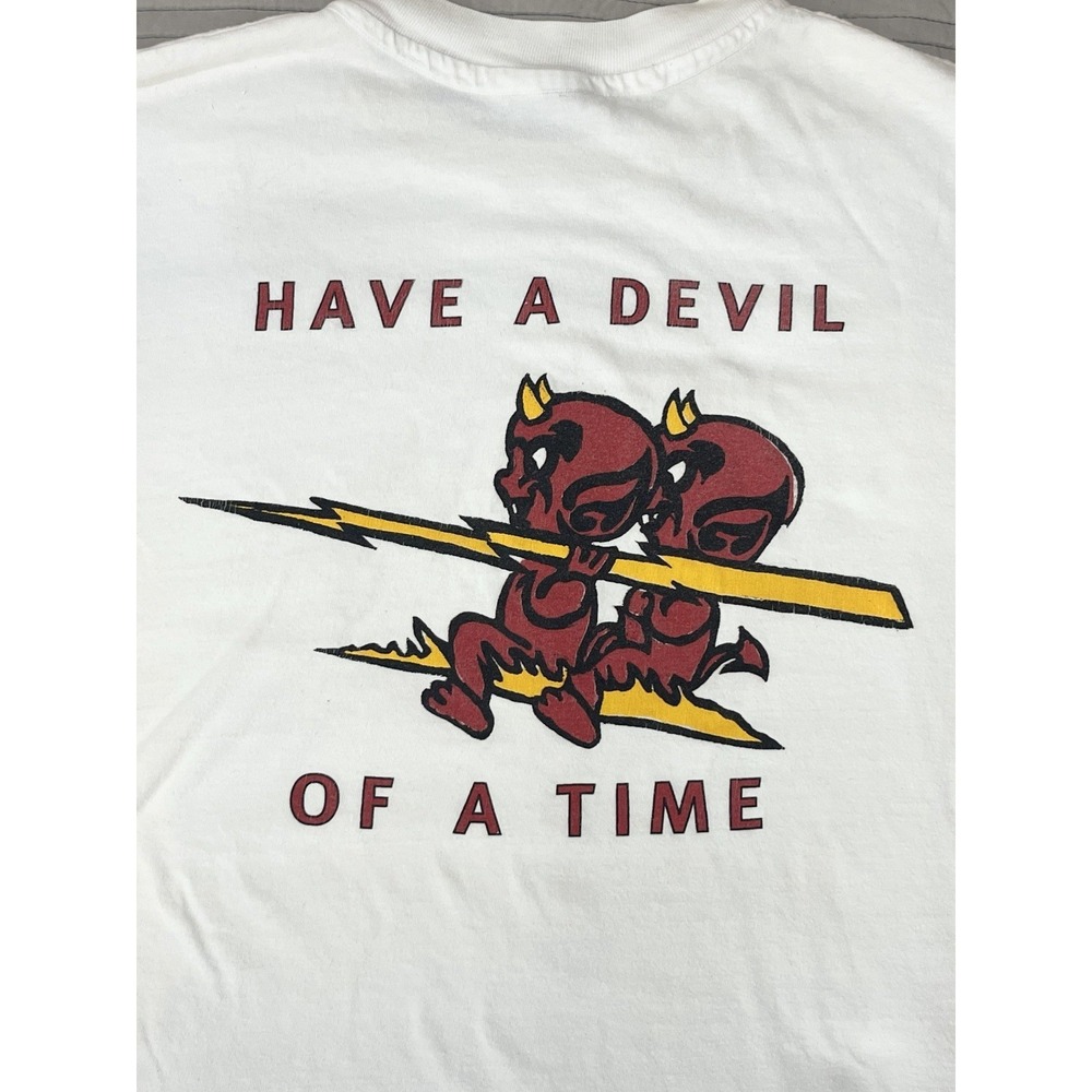 Vtg West London Hash House Harriers WLH3 600th Run Race Tee Shirt Devil Sz XL - Picture 2 of 14